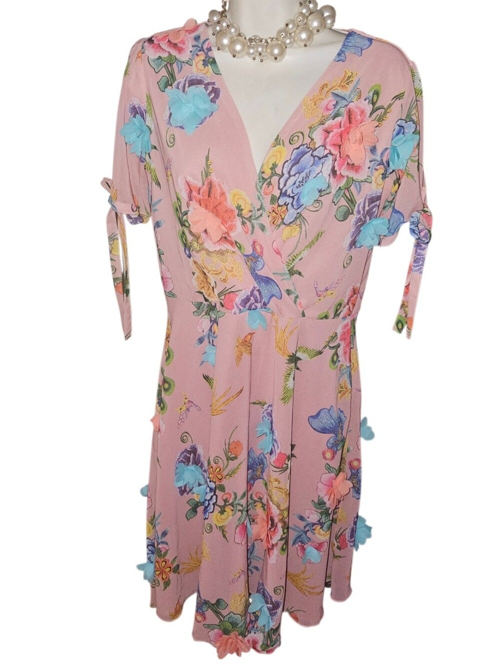 💰Nina Rosso Floral Pink Dress